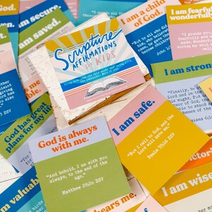 Schrift Affirmationen für Kinder Schriftkarten, Ermutigung, christlich, Bibelstudium, positive Affirmation Bild 5