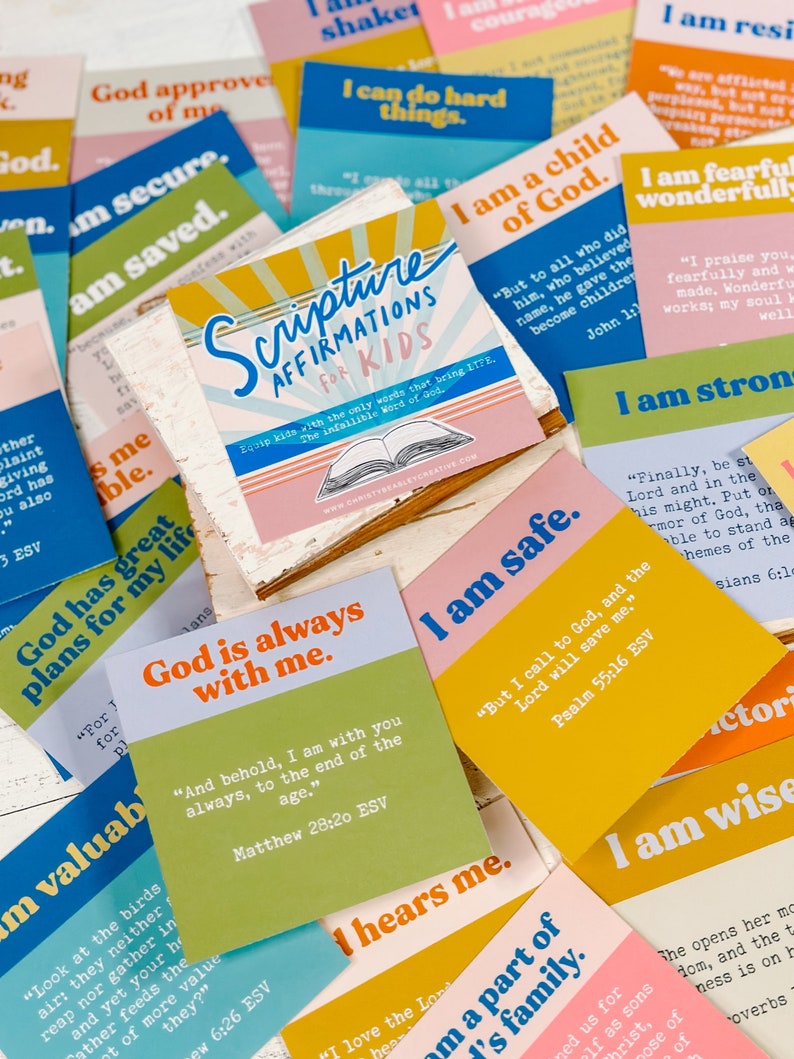 Schrift Affirmationen für Kinder Schriftkarten, Ermutigung, christlich, Bibelstudium, positive Affirmation Bild 5