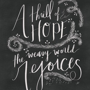 Instant Download Art Print A Thrill of Hope Christmas decor download 8x10 image 6