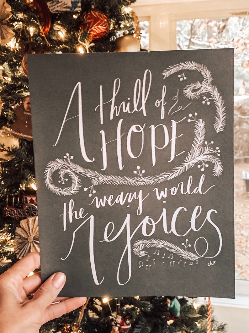 Instant Download Art Print A Thrill of Hope Christmas decor download 8x10 image 7