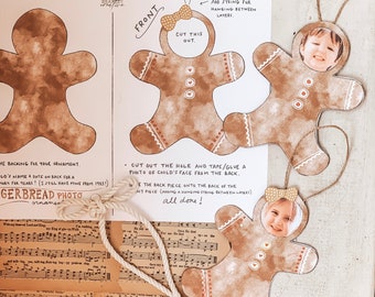 Instant Download - Gingerbread Ornament Craft - Christmas decor