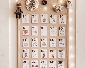 Instant Download Advent Calendar - Christmas Wall decor