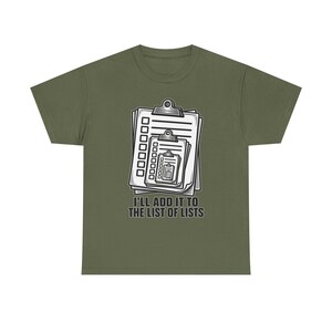 List of Lists Heavy Cotton T-Shirt, Funny Clipboard Tee, To Do List Humor Hoodie, Sweatshirt, Sweater