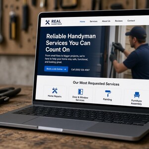 Mall för hemsidor för hantverkare | Flersidig HTML-kod för hemreparationer utan månadsavgift