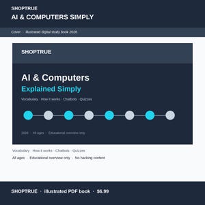 AI and Computers Explained Simply 2026 | Illustrated PDF ShopTrue
