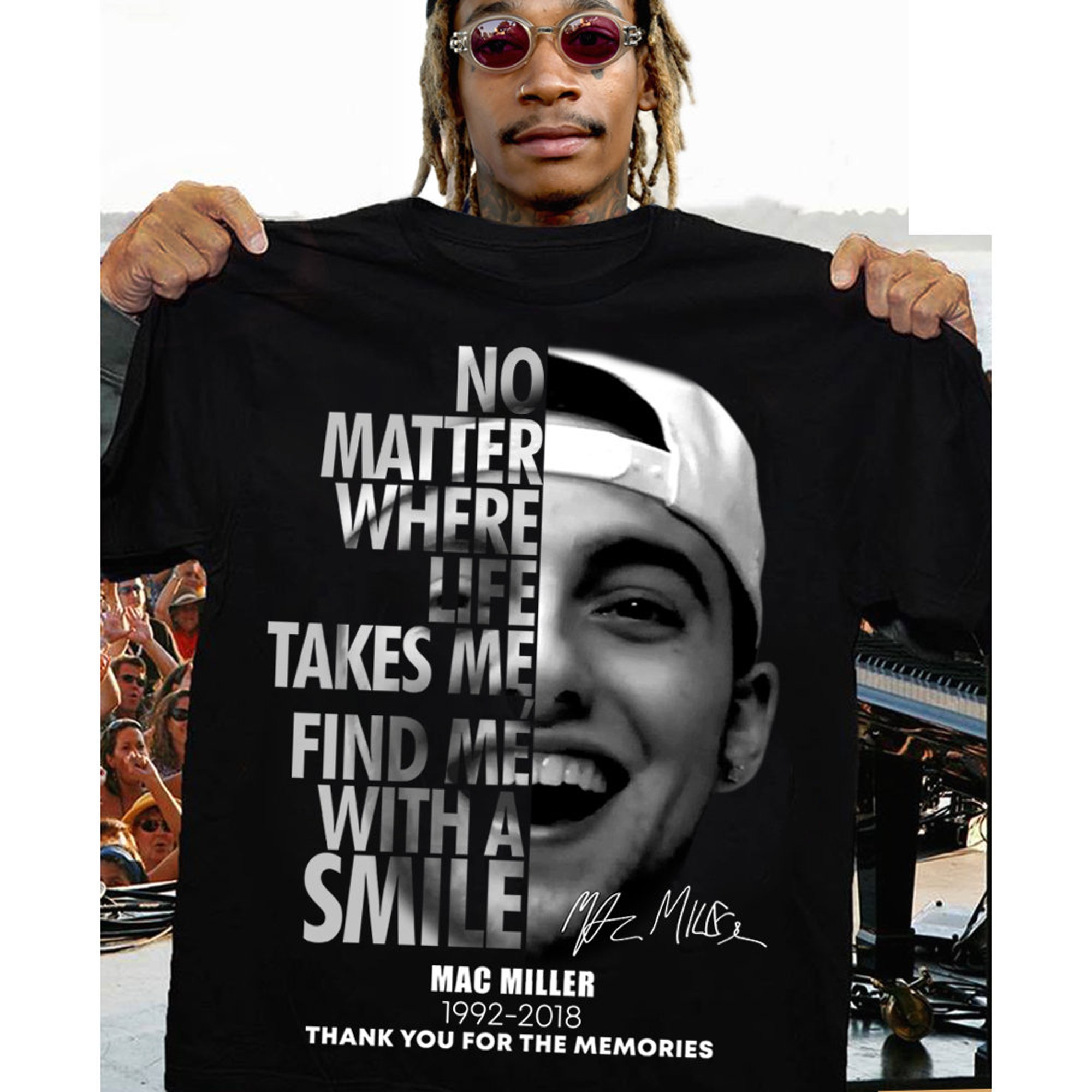 Discover macmiller Shirt, No Matter Where Life Takes Me Find Me With A Smile T-shirt