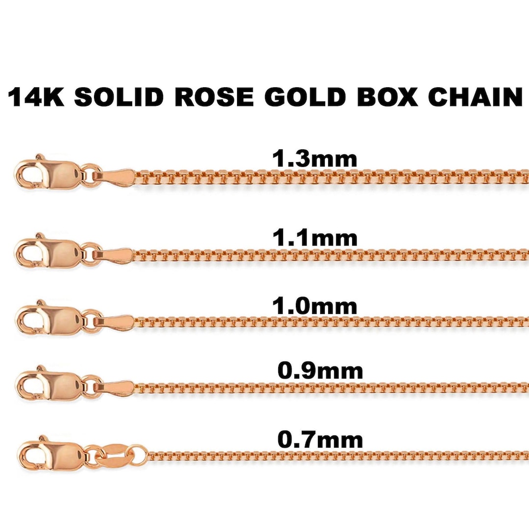 14k Rose Gold Classic Box Chain (0.45 mm)