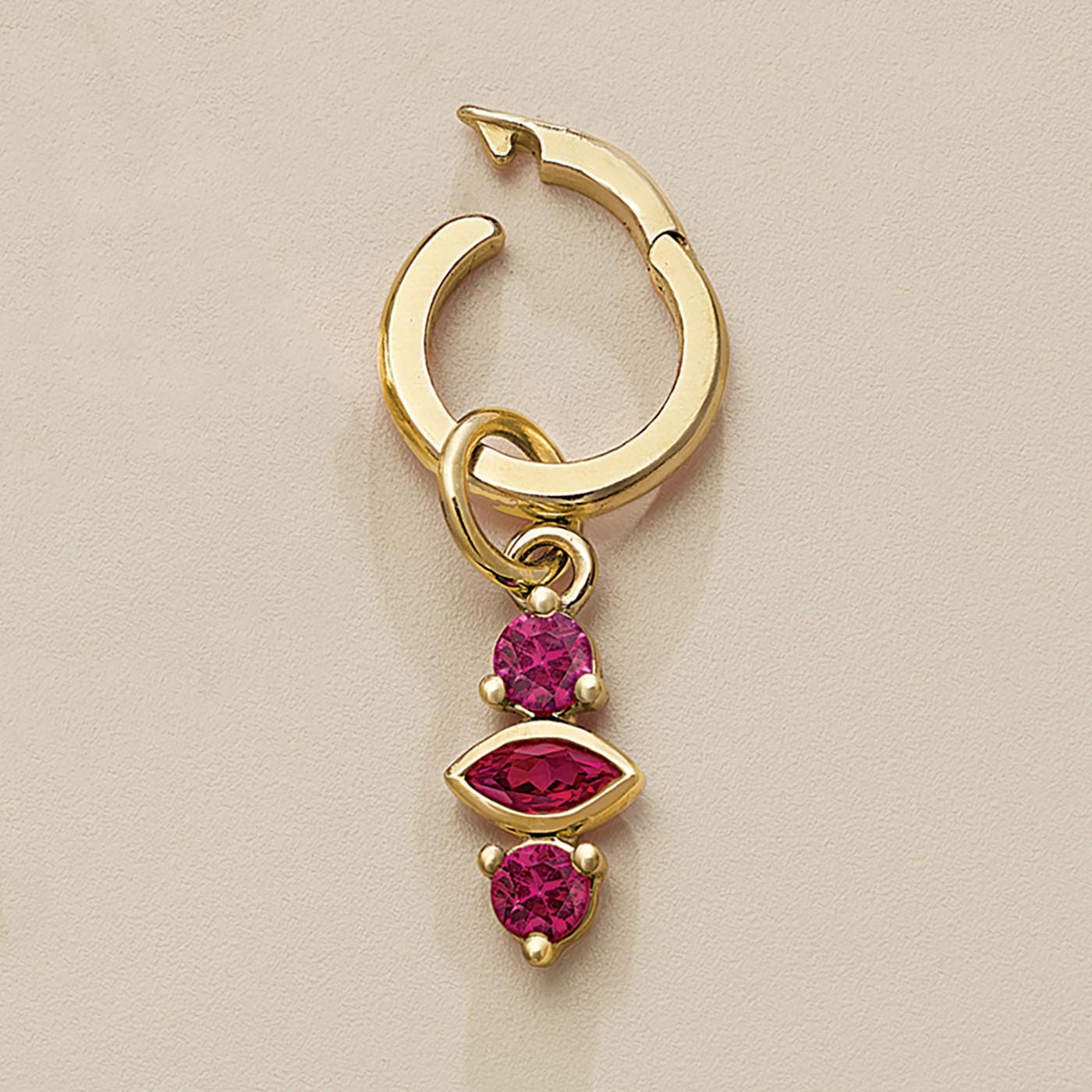 14K Gold Circular Charm Enhancer for Necklaces | Real Gold Charm Holder ...