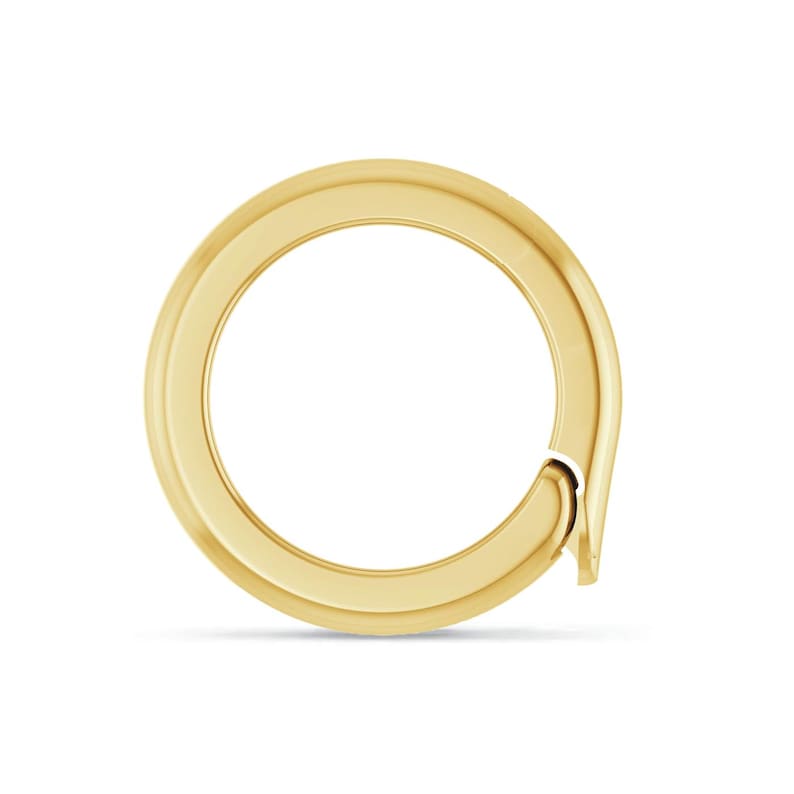 14K Gold Circular Charm Enhancer for Necklaces | Real Gold Charm Holder ...