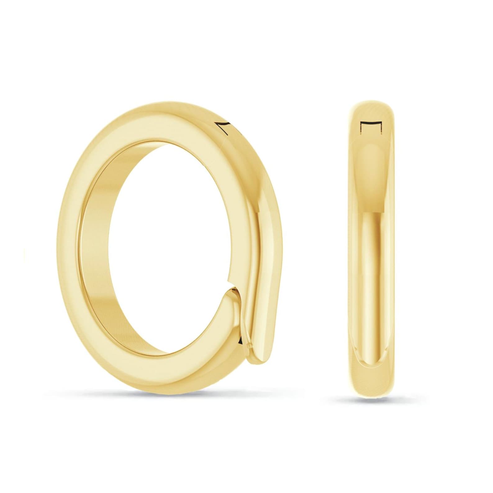 14K Gold Circular Charm Enhancer for Necklaces | Real Gold Charm Holder ...