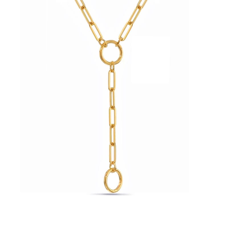 14kt paperclip chain w/o clasp main image 0