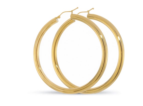9ct gold hoop outlet earrings 40mm