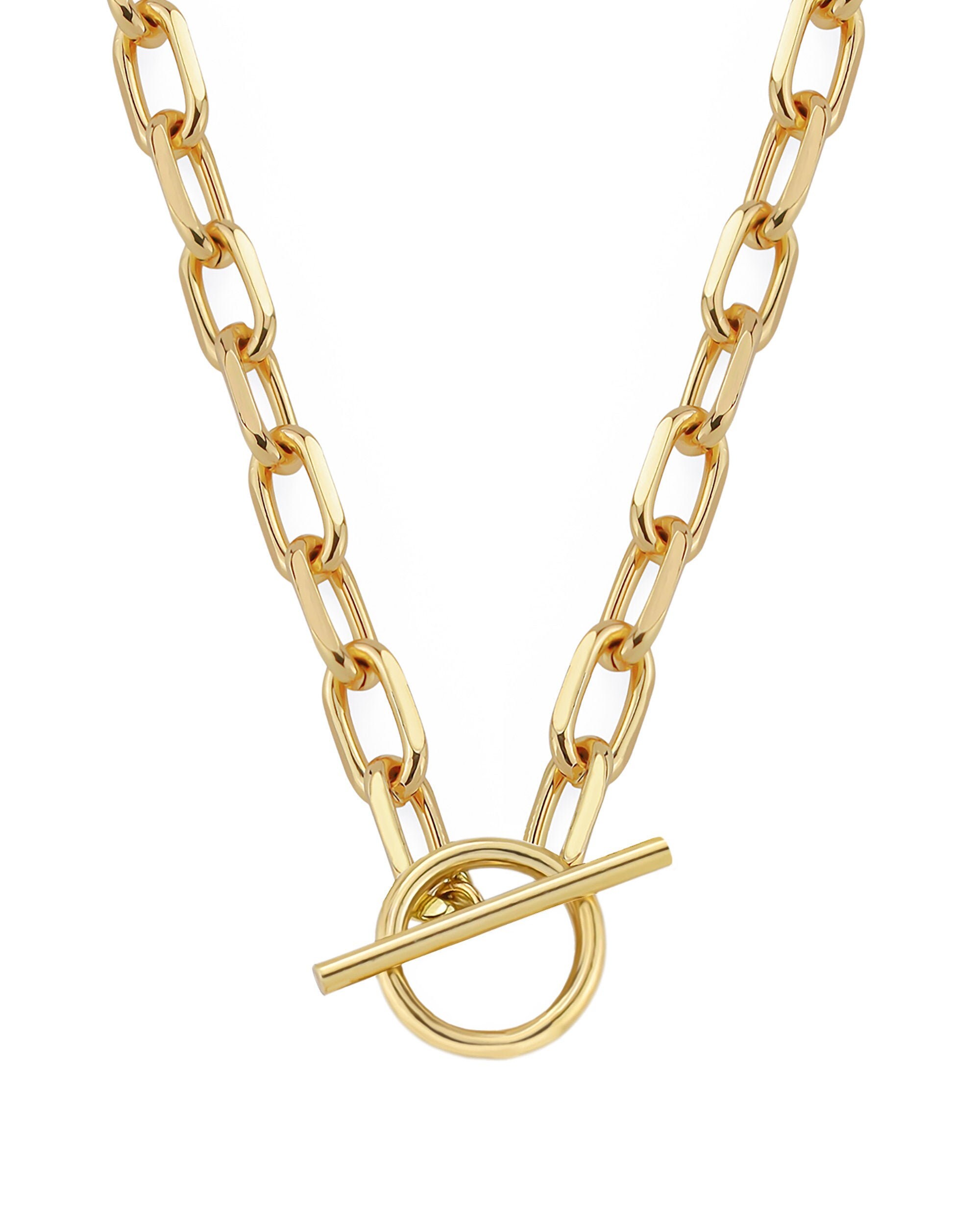 Toggle Necklace 14K Gold Filled Paperclip Necklace Rectangle Etsy