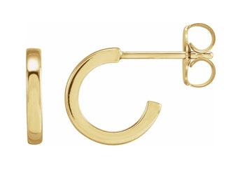 Tiny Gold Hoop Earrings / 14k Gold Hoops For Women / Dainty Modern Hoop Earrings / Gift for Her