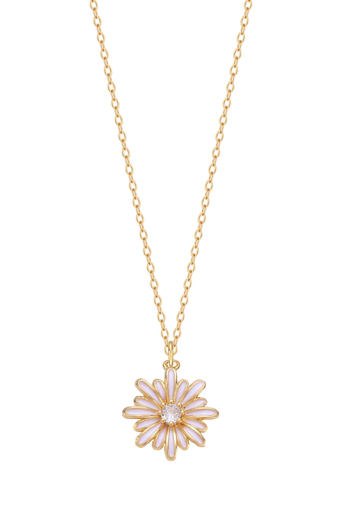 Gold Daisy Necklace 14K Gold Filled Gold Chain Daisy Flower Etsy