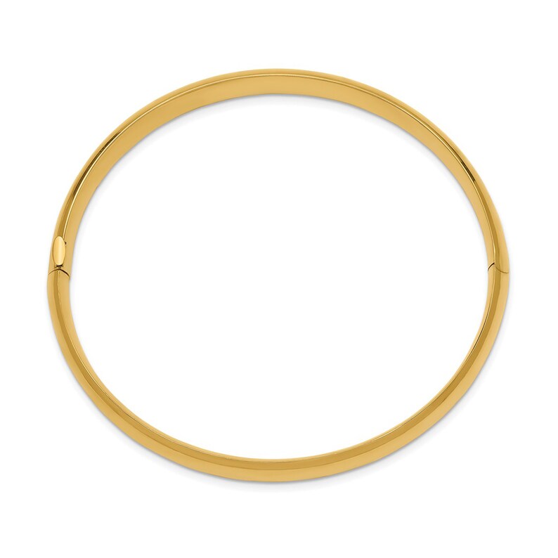 Bangle Bracelet 14K Solid Gold Hinged Bangle Bracelet for | Etsy