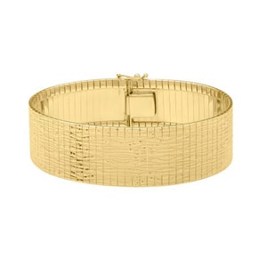 14k Solid Gold Chunky Gold Glacier Bracelet for Women | Stackable Layering Gold Statement Bracelet | Christmas Gift for Her