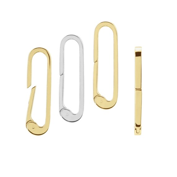 Rectangular Charm Clip 14K 18K Solid Gold Charm Enhancer Etsy