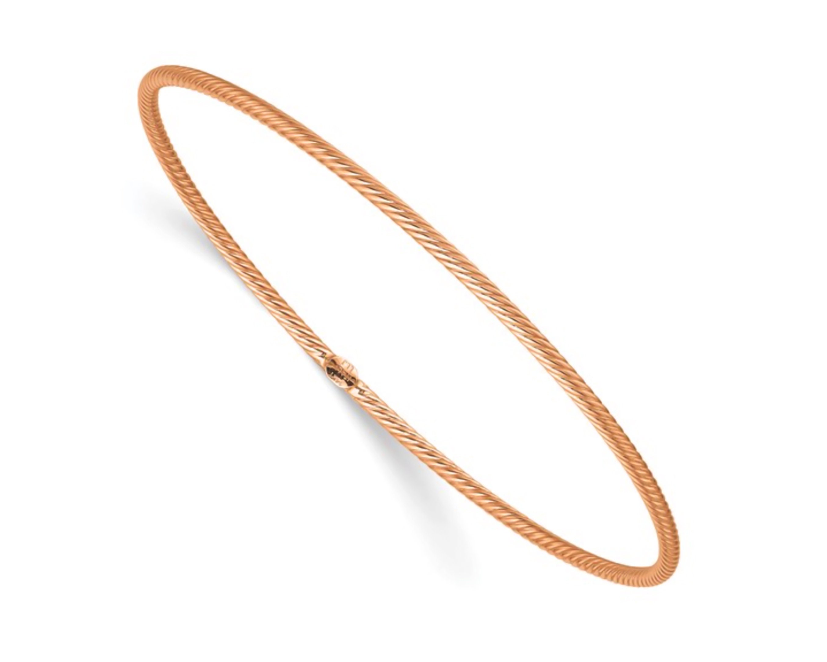 アクセサリー 14KGP ONDULATION BANGLE 14K Gold] Custom 8mm Closed Bangle Bracelet *Made-to-order