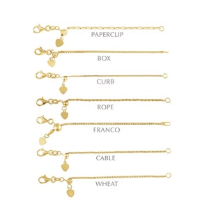 Extender for Perfect Fit Necklaces, 14K Solid Gold Extender, 2-3-4-5 Inches Options, Yellow Gold, White Gold, Rose Gold