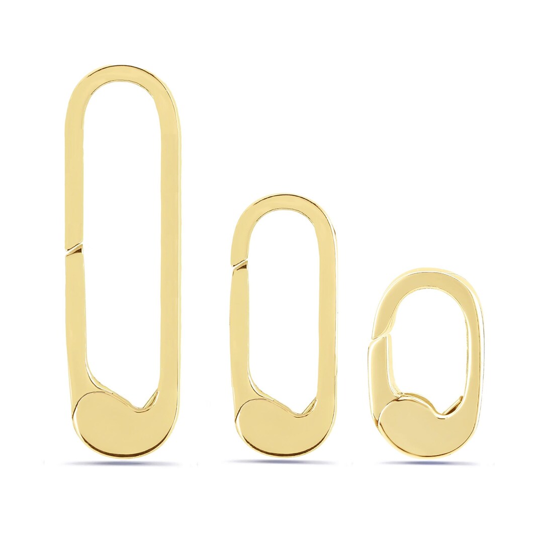 14K Yellow Gold Rectangular Charm Enhancer for Necklaces | Real Gold ...