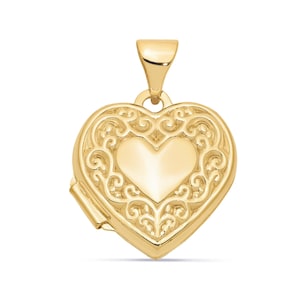14K Solid Gold Heart Locket, Tiny Heart Locket, 14k Yellow Gold Engravable Personalized Locket, Photo Locket, Picture Locket, Gift for Her