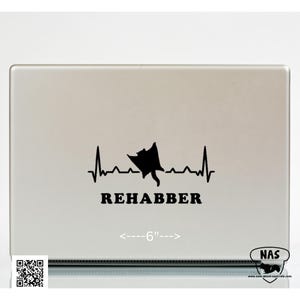 Flying Squirrel Rehabber Vinyl Decal – Waterproof Wildlife Rescue Sticker for Car Window, Laptop – Animal Rehab Gift
