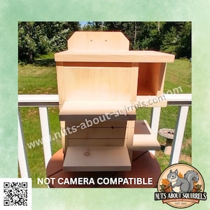 Handmade FSC Pine Squirrel House: Rehab-Approved 4-Porch Condo