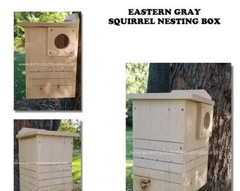 Set of Two Squirrel Nest Boxes, Wildlife Rehab Approved Squirrel House, Squirrel Shelter, Nest Box, Gray Squirrel Box, Fox Squirrel Box