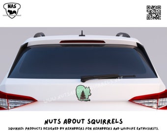 Squirrel Silhouette Decal, Vinyl Squirrel Decal, Squirrel Car Decal, Gift for Squirrel Loves, Decal for Wildlife Rehab, Squirrel Sticker