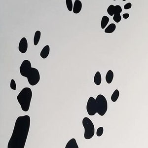 Chinchilla Paw Prints Vinyl Decal, Chinchilla Car Decal, Gift for Chinchilla Lover. Pet Chinchilla Decal, Chinchilla Sticker for Laptops Black