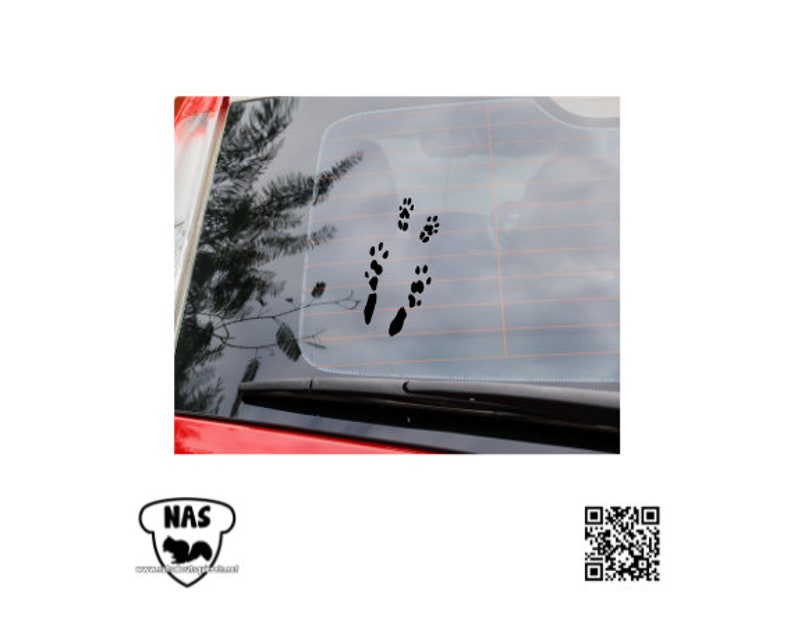 Chinchilla Paw Prints Vinyl Decal, Chinchilla Car Decal, Gift for Chinchilla Lover. Pet Chinchilla Decal, Chinchilla Sticker for Laptops image 4