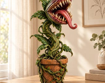 Carnivorous Plant Monster 3D Print File, Fantasy Venus Flytrap Creature (Digital Download)