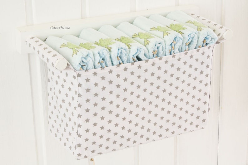 Baby Shower Gift Nursery Organizer Baskets Crib Storage Bo Kids Room Decor Nappy Caddy