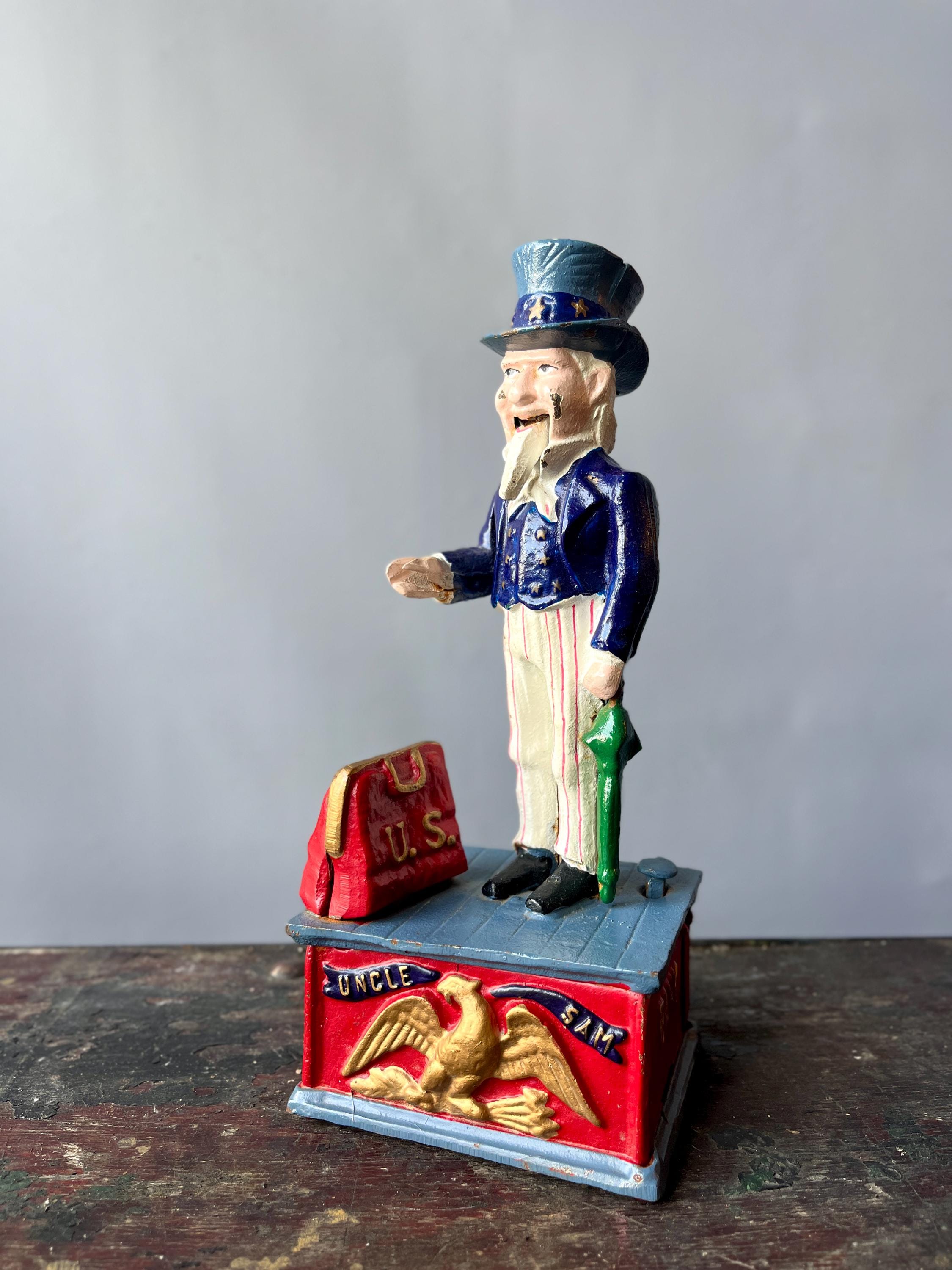 Uncle Sam Cast Iron Bank - Etsy