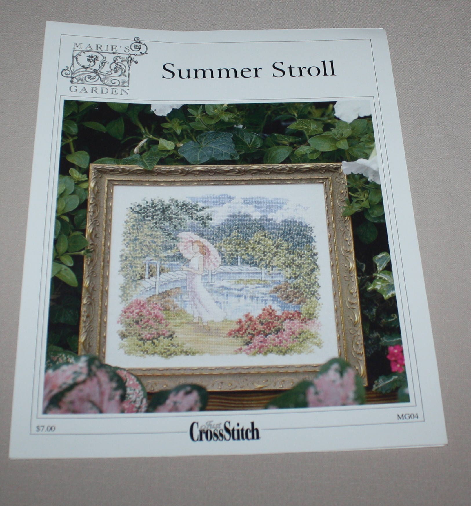 Summer Landscape Pattern Needlepoint Chart Cross stitch Pattern Nature pattern. A stroll in the park Counted Cross stitch chart