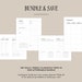 Monthly Planner Printable, Month on One Pages, Monthly Calendar Inserts ...