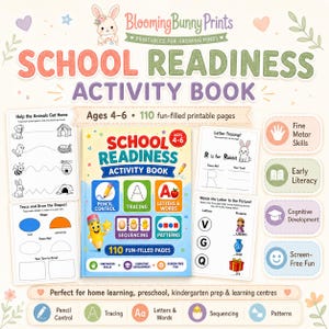 Quaderno di attività per la preparazione alla scuola (4-6 anni): controllo della matita, riconoscimento e associazione delle lettere, sequenziamento, schemi.