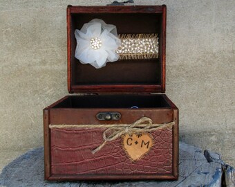 Rustic Ring Bearer Pillow, Alternative Ring Bearer Pillow, Ring Bearer Pillow, Ring Box, Personalized Ring Pillow, Engagement Ring Box
