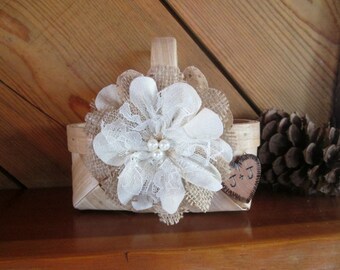 Rustic Flower Girl Basket, Flower Girl Basket, Wedding Basket, Burlap Flower Girl Basket, Rustic Wedding, Basket for Flower Girl