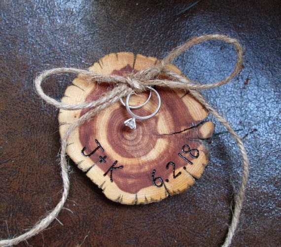 Rustic Ring Bearer Pillow Personalized Wedding Pillow Etsy