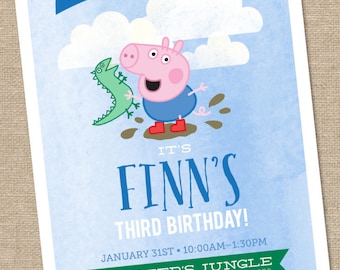 George Pig Birthday Invitation - 5x7 Printable