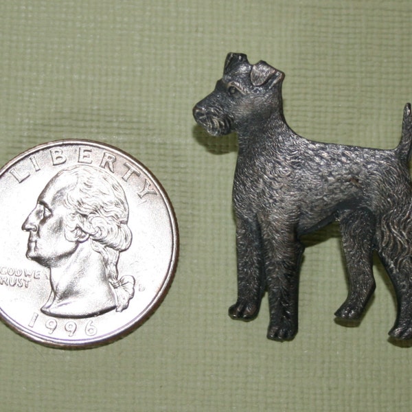 Jack Russell, Fox Terrier, Patterdale, Parson Terrier, Ken Art Silver Brooch