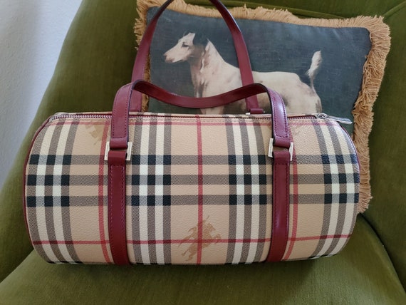 Vintage Burberry Red Leather Purse