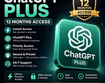 ChatGPT Plus – Acceso durante 12 meses / Entrega digital