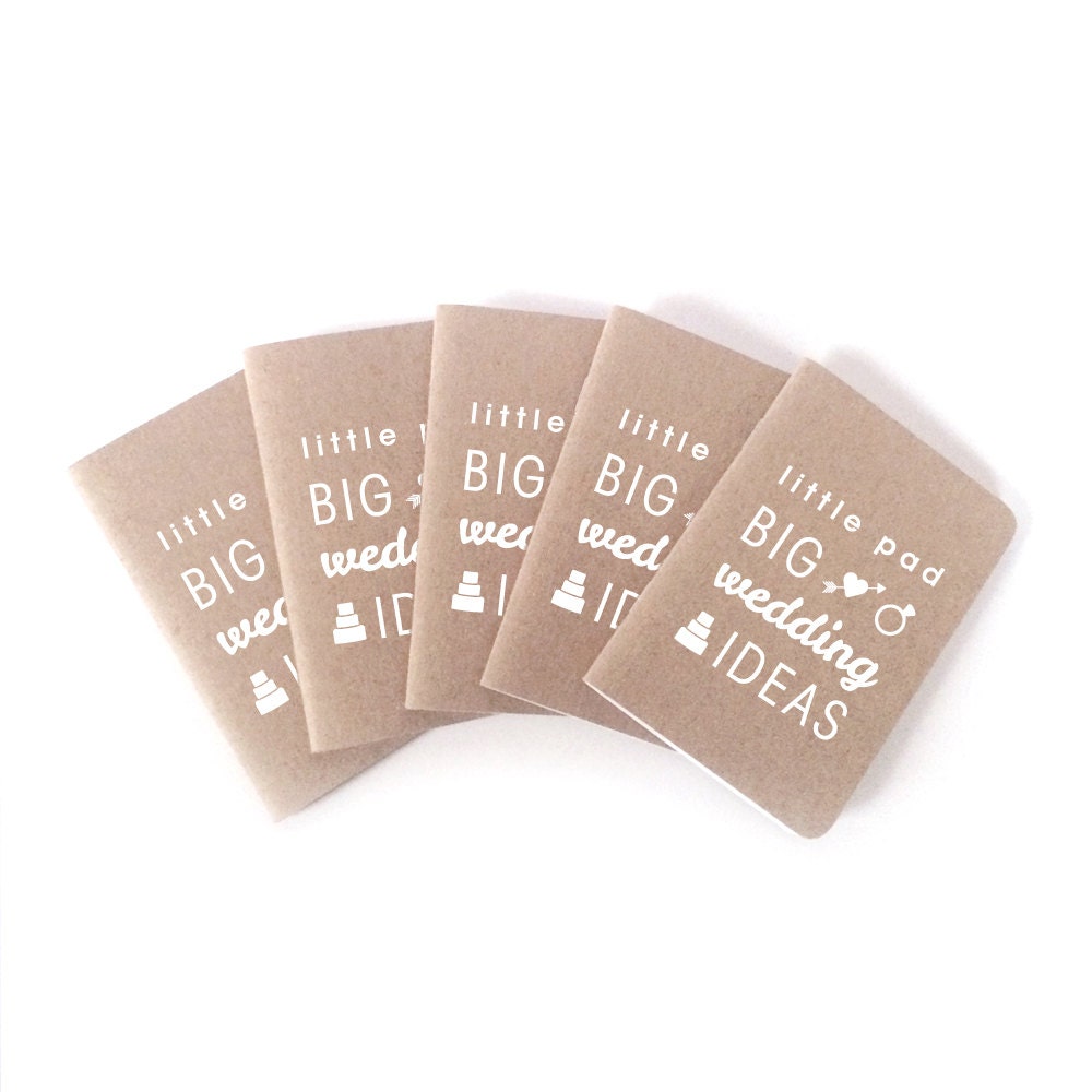 5 Wedding Notepad 3.5 x 5 little PAD for BIG wedding IDEAS Etsy