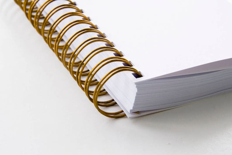DIY Your Own Journal Blank White Journal Gold Spiral Bound | Etsy