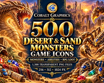 Desert & Sand Monsters Game Icons | 500 | Monsters, Abilities and RPG Loot PNG