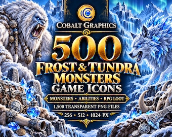 Frost & Tundra Monsters Game Icons | 500 | Monsters, Abilities and RPG Loot PNG