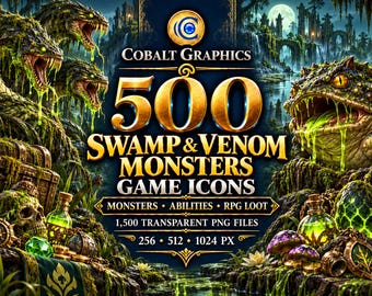 Swamp & Venom Monsters Game Icons | 500 | Monsters, Abilities and RPG Loot PNG